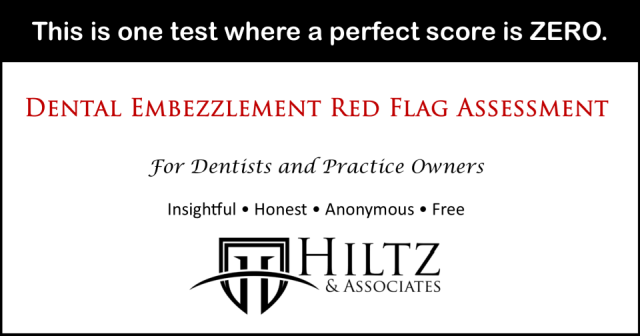Dental Embezzlement Red Flag Self Assessment